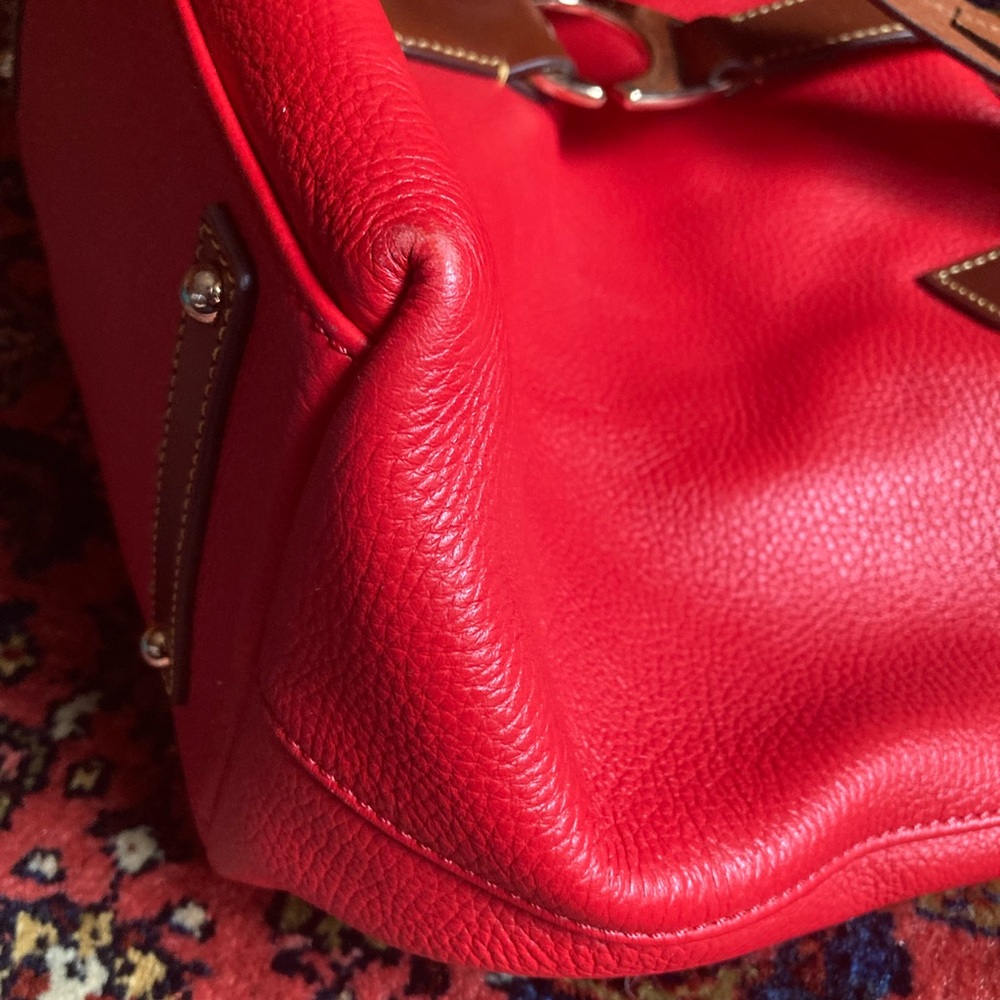 Dooney & Bourke Red Leather Tote Bag - Picture 11 of 12
